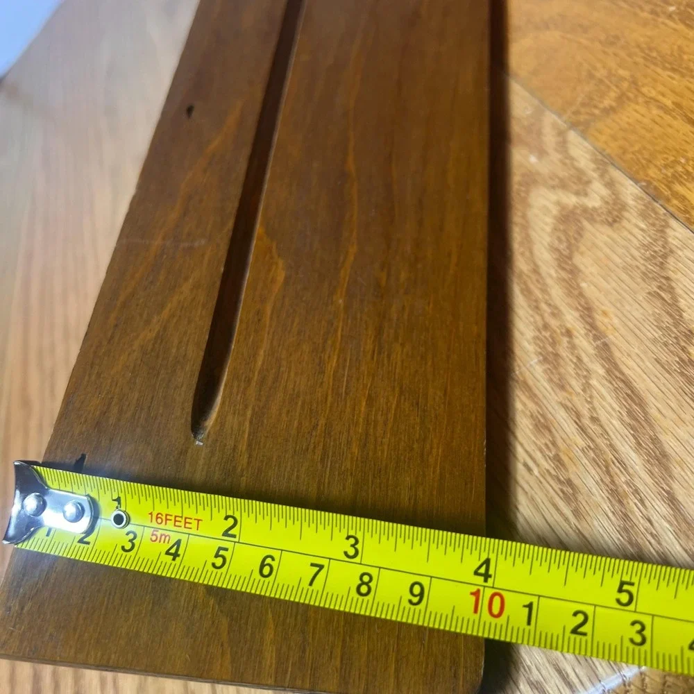 VTG Wood Wall Shelf Plate Groove Display Oak Farmhouse Country Wall Ledge 18